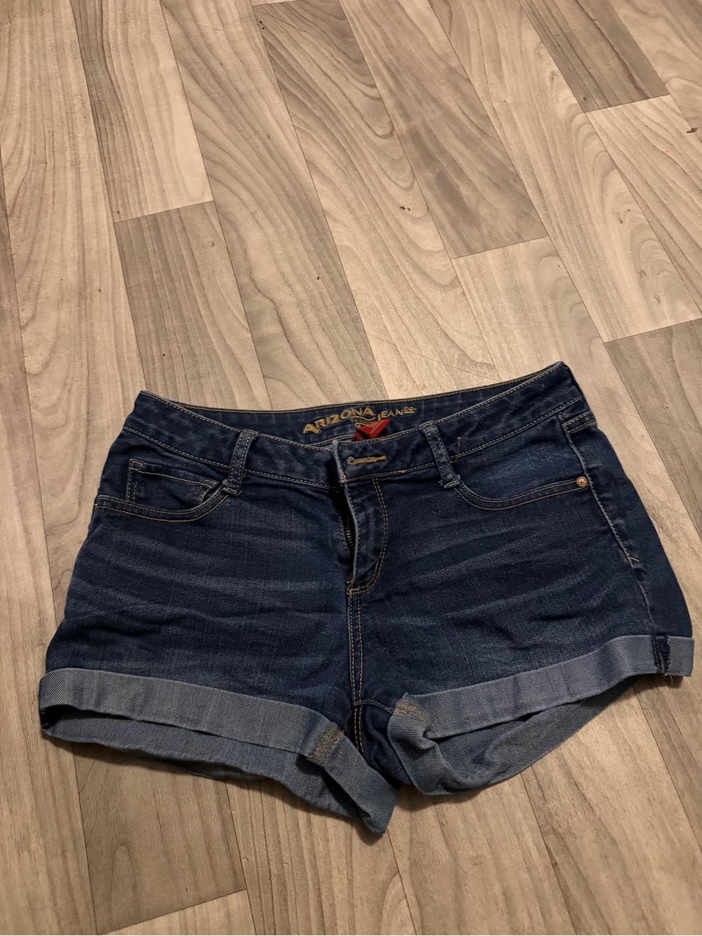 Arizona Jean Company Dark Blue Rolled Hem Denim Shorts